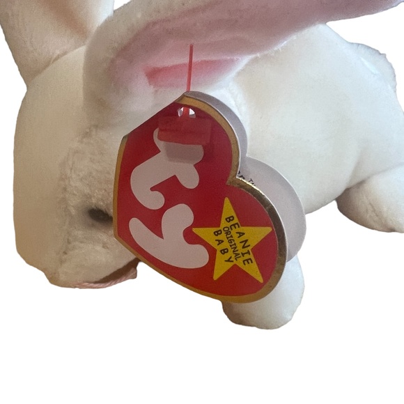 Ty Beanie Baby Nibbler Bunny Rabbit 1998 mint with mint‎ tags and tag protector - Picture 9 of 11